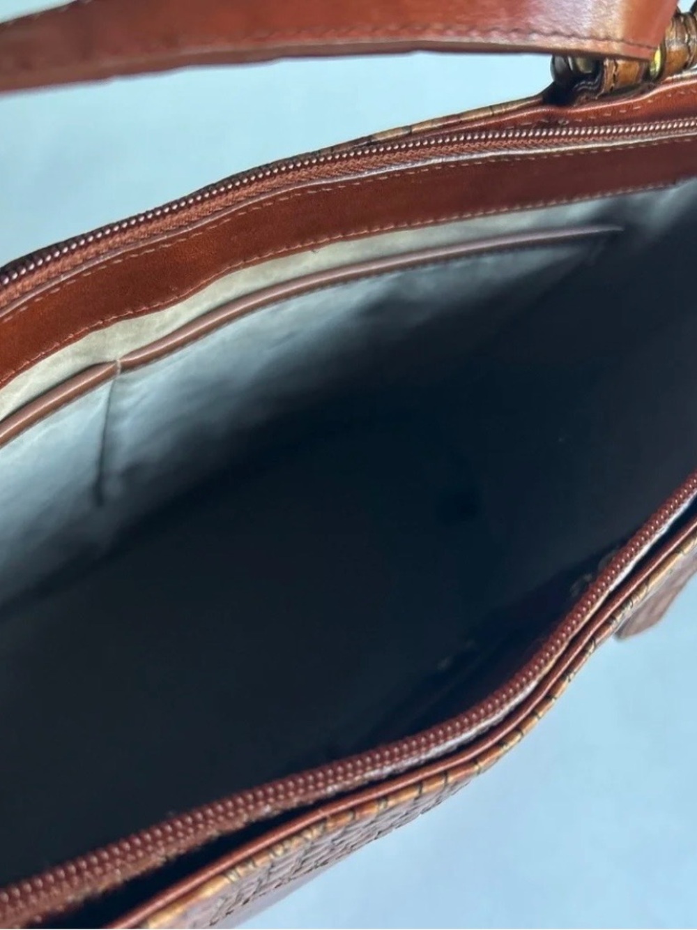 Brahmin Tan Brown Leather Adjustable Straps Handbag Shoulder Bag. - Picture 12 of 16